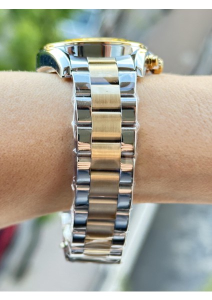 Dual Time Aktif Göstregeler Komple Çelik Spor Şık Kullanıma Uygun Kadın Kol Saati