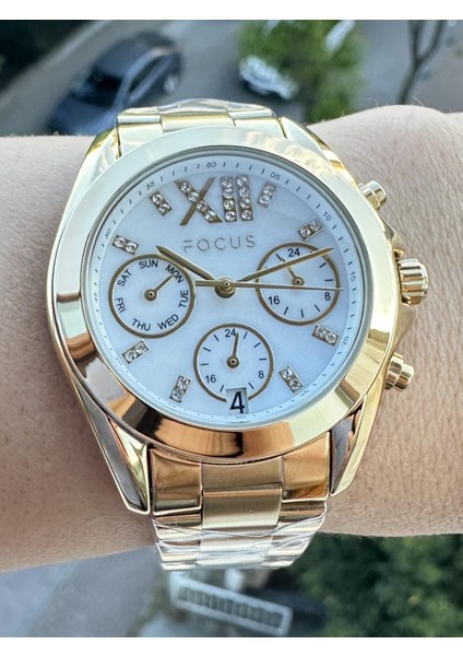 Dual Time Aktif Göstregeler Komple Çelik Spor Şık Kullanıma Uygun Kadın Kol Saati