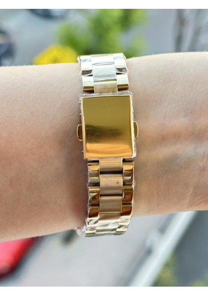 Dual Time Aktif Göstregeler Komple Çelik Spor Şık Kullanıma Uygun Kadın Kol Saati
