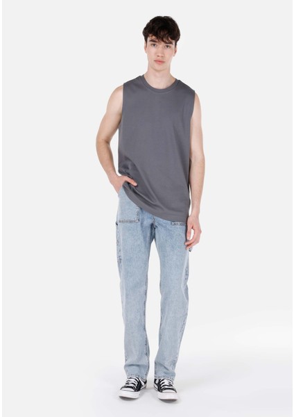 Worker Fit Erkek Indigo Jean Pantolon