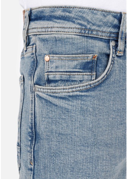 Straight Fit Düşük Bel Düz Paça Erkek Indigo Jean Pantolon indirimleri