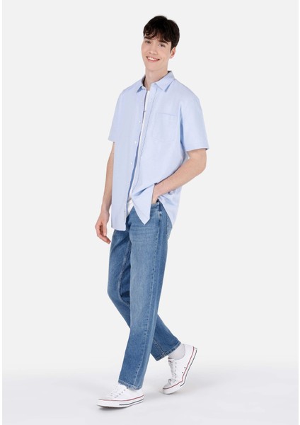 Loose Straight Fit Erkek Indigo Jean Pantolon modelleri