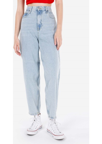 Balloon Fit Kadın Indigo Jean Pantolon