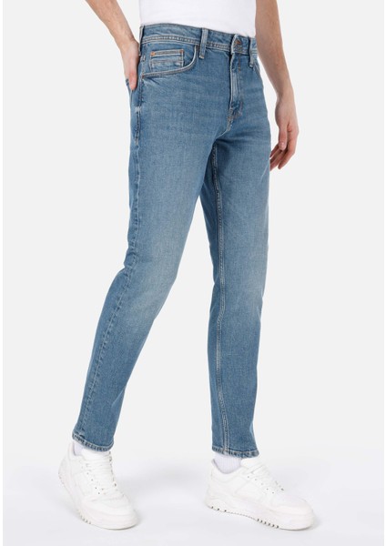 Regular Fit Orta Bel Daralan Paça Erkek Denim Jean Pantolon fırsatları