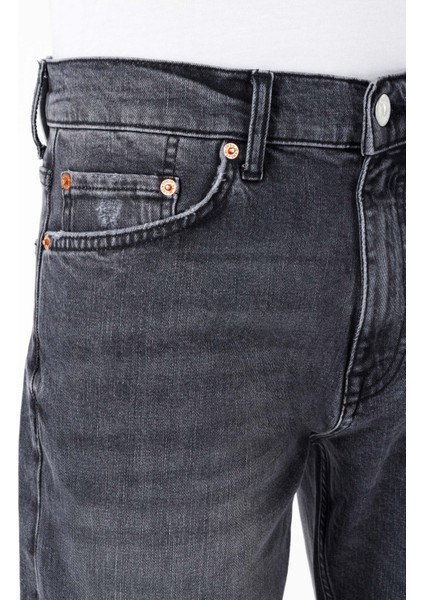 Loose Straight Fit Orta Bel Düz Paça Erkek Gri Jean Pantolon indirimleri