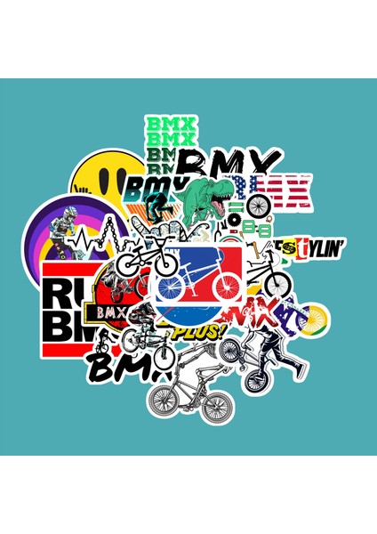 Bmx Sticker Paketi -Bullet Journal - Ajanda - Planner - Defter - Laptop Etiket Çıkartma Çok Renkli 10 x 15 Paket Boyutu 3 x 5 cm Stickerlar Paket Içeriği 25 Adet Dadi Ramba Sticker