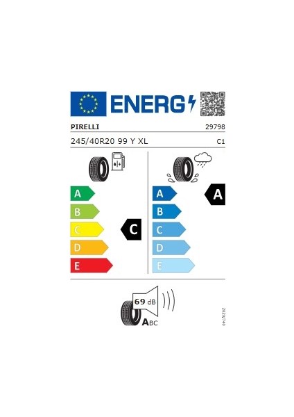245/40R20 99Y R-F P-Zero Pz4 (*) Xl - Yaz Lastiği (2024 Üretim)