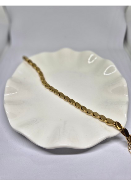 Altın Renkli Örgülü Çelik Bileklik fiyatları