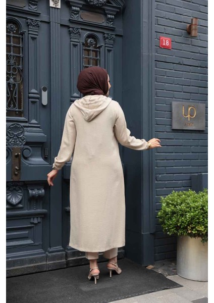 Kapşonlu Bej Tesettür Kap 539BEJ fırsatları