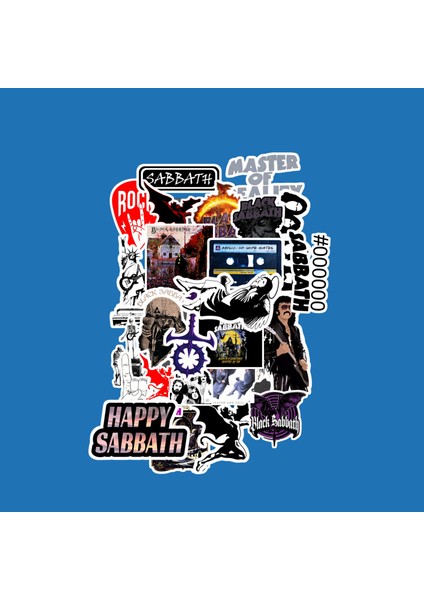 Black Sabbath Sticker Paketi -Bullet Journal - Ajanda - Planner - Defter - Laptop Etiket Çıkartma Çok Renkli 10 x 15 Paket Boyutu 3 x 5 cm Stickerlar Paket Içeriği 25 Adet Dadi Ramba Sticker