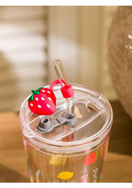 Lcw Home Baskılı Pipetli Cam Bardak 400 ml (S5)
