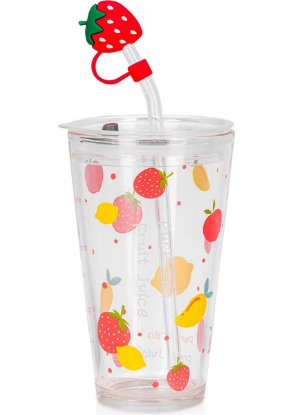 Lcw Home Baskılı Pipetli Cam Bardak 400 ml (S5)