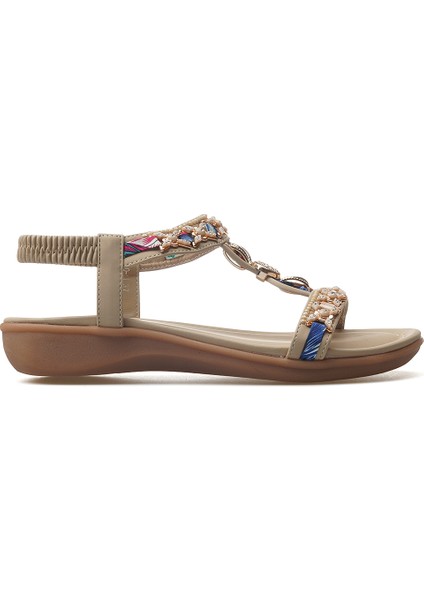 Kadın Taş Detaylı Günlük Sandalet 25Y 25Y150-11 Z