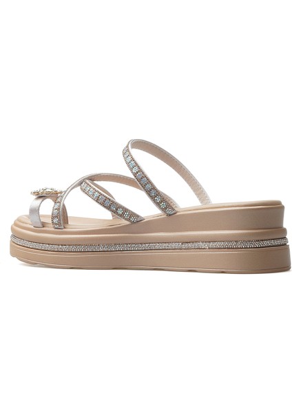 Kadın Taş Detaylı Topuklu Parmak Arası Günlük Terlik 25Y 25Y398-2 Z modelleri