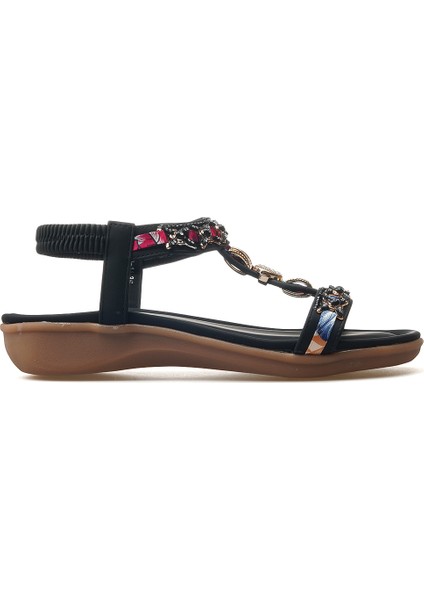 Kadın Taş Detaylı Günlük Sandalet 25Y 25Y150-11 Z