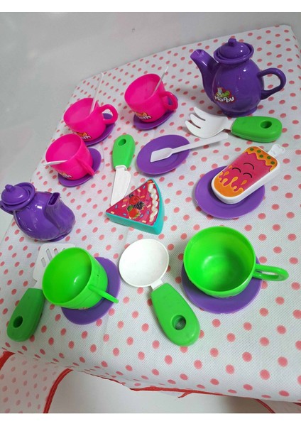 Evcilik ve Mutfak Setleri 25 Parça Pasta ve Mutfak Set Misafircilik Oyuncaklar 2 Çay Seti Oyuncak