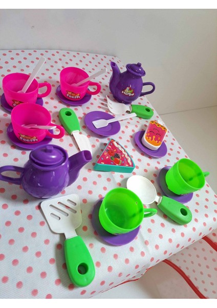Evcilik ve Mutfak Setleri 25 Parça Pasta ve Mutfak Set Misafircilik Oyuncaklar 2 Çay Seti Oyuncak