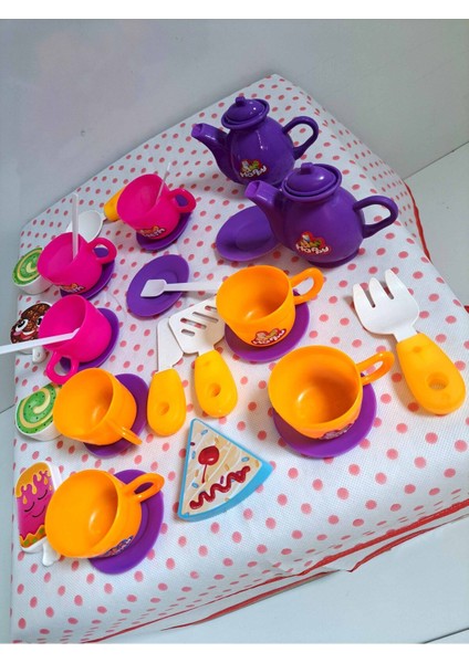 Evcilik ve Mutfak Setleri 33 Parça Pasta ve Mutfak Set Misafircilik Oyuncaklar 2 Çay Set Oyuncak