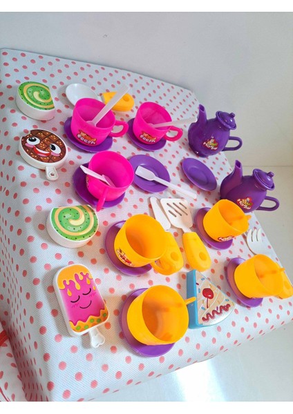 Evcilik ve Mutfak Setleri 33 Parça Pasta ve Mutfak Set Misafircilik Oyuncaklar 2 Çay Set Oyuncak