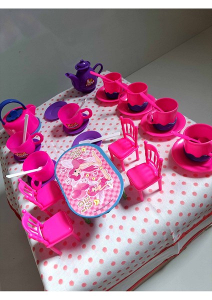 Evcilik ve Mutfak Setleri 33 Parça Masa Takımı Misafircilik Oyuncakları 2 Çay Seti Oyuncak Set
