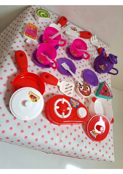 Evcilik ve Mutfak Setleri 28 Parça Ocak ve Mutfak Set Misafircilik Oyuncakları Çay Seti Oyuncak Set