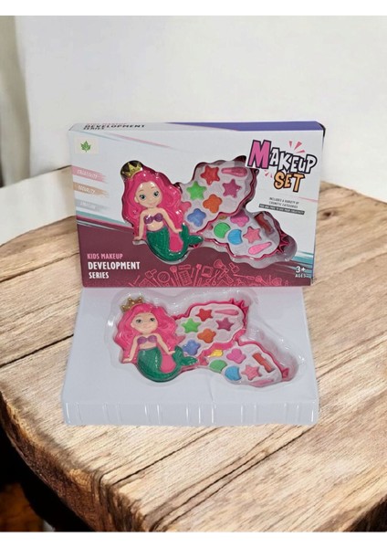 Oyuncak Makyaj Seti Deniz Kızı Kapaklı 2 Ünite Açılır Kapanır Sağlıga Uygundur 3 Yaş Üstü 30X20CM