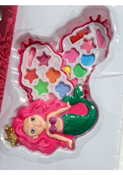 Oyuncak Makyaj Seti Deniz Kızı Kapaklı 2 Ünite Açılır Kapanır Sağlıga Uygundur 3 Yaş Üstü 30X20CM