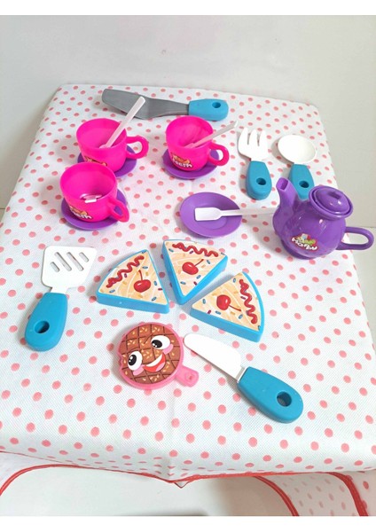 Evcilik ve Mutfak Setleri 21 Parça Pasta ve Mutfak Set Misafircilik Oyuncakları Çay Seti Oyuncak Set