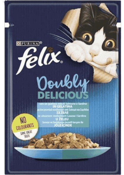 Çifte Lezzet Kedi Maması 85 Gr. Pouch (Somon ve Sardalya) fiyatları