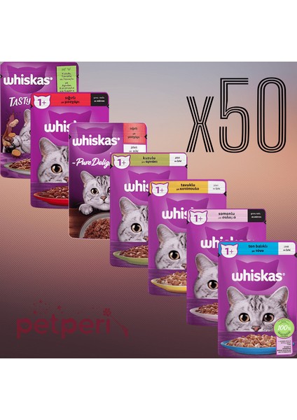 1+ Yetişkin Kedi Maması 85 Gr. Pouch - 50 Adet
