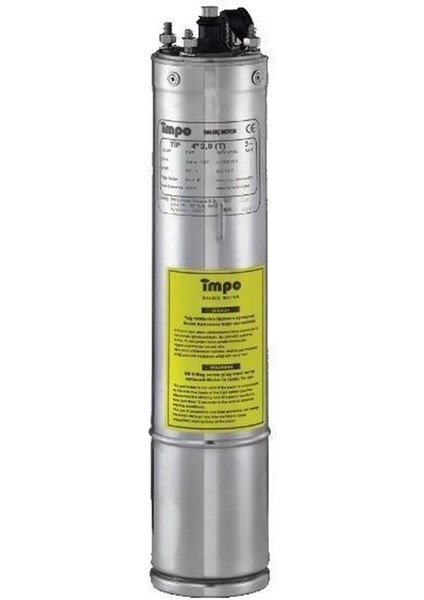 Impo (Fr) 4" Tek Dalgıç Motor (1 Hp / 0.75 Kw) Döküm Başlıklı Trifaze 380V