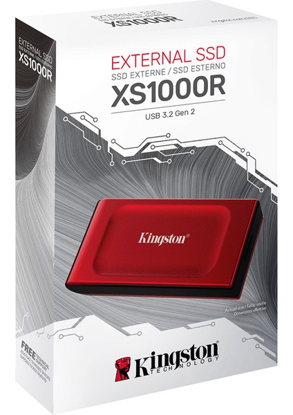 SXS1000R/2000G XS1000 2 Tb USB 3.2 Gen 2 Mini Kırmızı Taşınabilir SSD Harddisk
