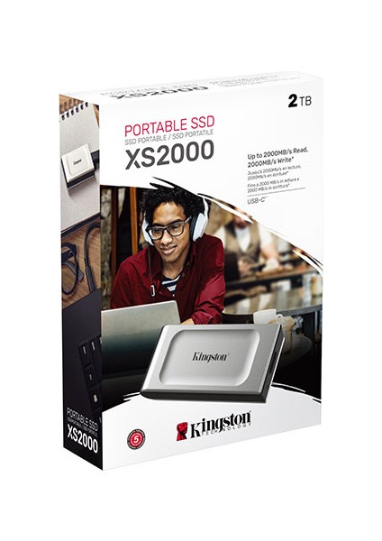 SXS2000/2000G XS2000 2 Tb USB 3.2 Gen 2.2 Type C Mini Gri SSD Harici Harddisk
