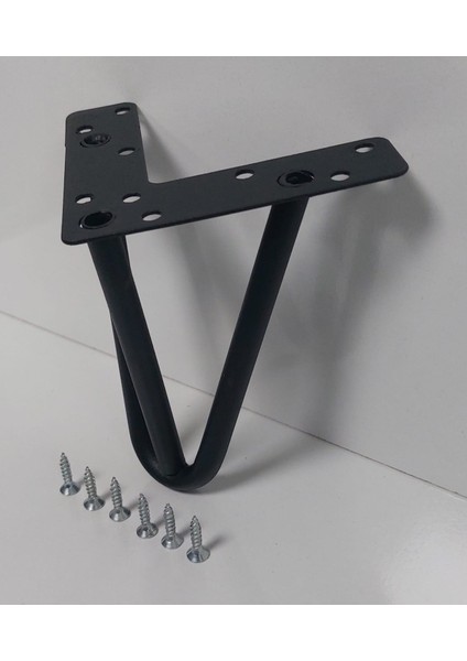 Mil Model 12 cm Siyah Metal Mobilya Ayağı