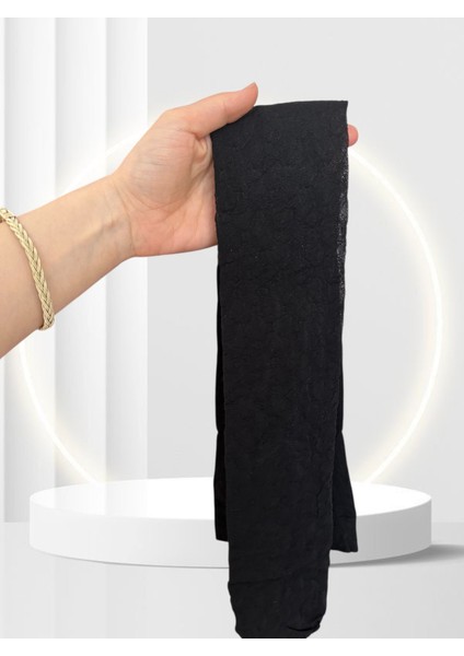 Sardun 20 Den Puantiyeli Kare Desenli Burunsuz Ağlı Külotlu Çorap