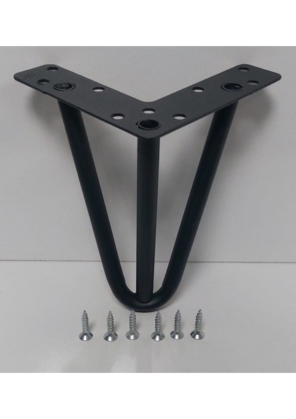 Mil Model 18 cm Siyah Metal Mobilya Ayağı
