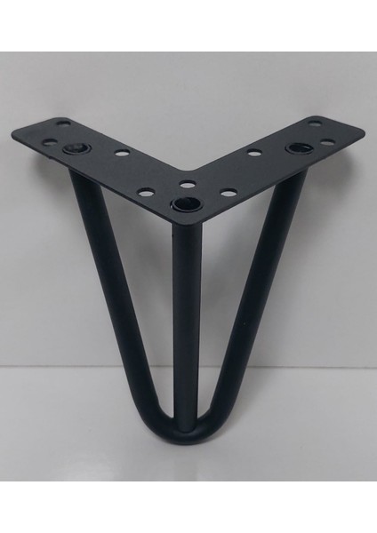 Mil Model 18 cm Siyah Metal Mobilya Ayağı