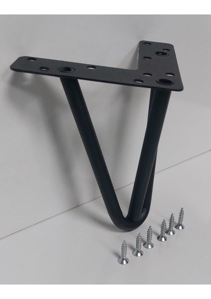 Mil Model 18 cm Siyah Metal Mobilya Ayağı