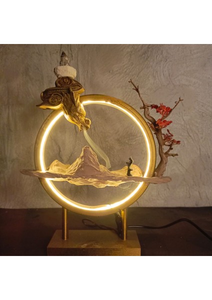 Ejderhanın Nefesi Meditatif Tütsülük Sanatı 🐉✨ LED Işıklı Tütsülük Geri Akış Tütsülü Gece Lambası