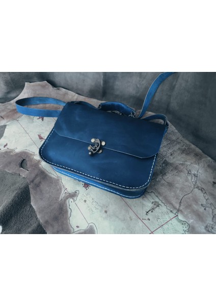 El Yapımı Deri Unısex Evrak /omuz Çantası