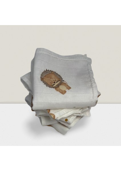 4 Adet Bebek Ağız Mendili, %100 Pamuklu Müslin Kumaş modelleri