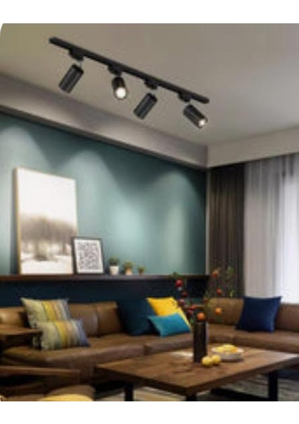 Mylights Alimünyum gövde monafaze ray spot led tavan avize heryöne hareketli metal başlık tasarruflu led ampul ile sevk(günışığı veya tercihen beyaz ampul)
