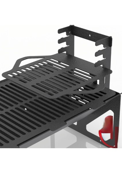 Kıvılcım Katlanır Mangal Ateş Çukuru 3mm. Çantalı Şiş Hediyeli Pratik Mangal