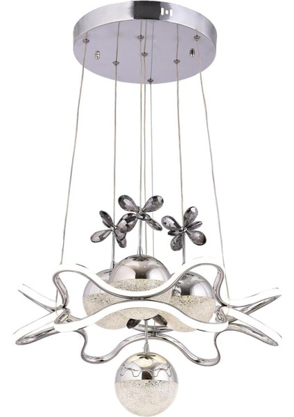 Batu LED 3 Renk ( Sarı Beyaz ve Gün Işığı ) Luxury LED Kristal Taşlı Avize