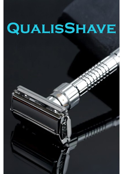 Q8 Full Metal Manuel Tıraş Makinesi + F10 Fırça + Kase + 5 Adet Platinum Yaprak Jilet