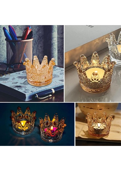 ® Kral Tacı Model Mini Mumluk,küllük,lokumluk Şeffaf Bronz Cam Kase fiyatları