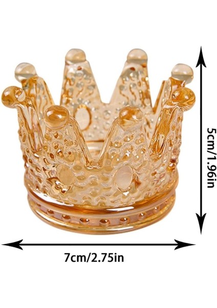 ® Kral Tacı Model Mini Mumluk,küllük,lokumluk Şeffaf Bronz Cam Kase indirimleri