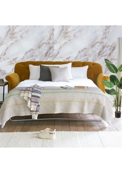 ® Mermer Desenli Masa Tezgah Mutfak Su Geçirmez Yapışkanlı Folyo Sticker Sarı 5x0,6m fiyatları