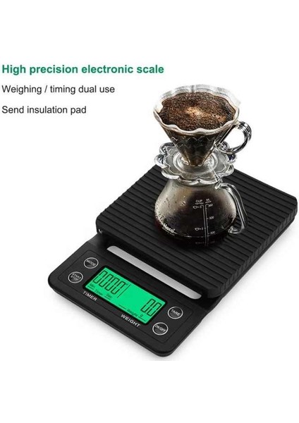 Profesyonel Dijital Zaman Ayarlı Kahve Mutfak Terazisi Tartı fiyatları