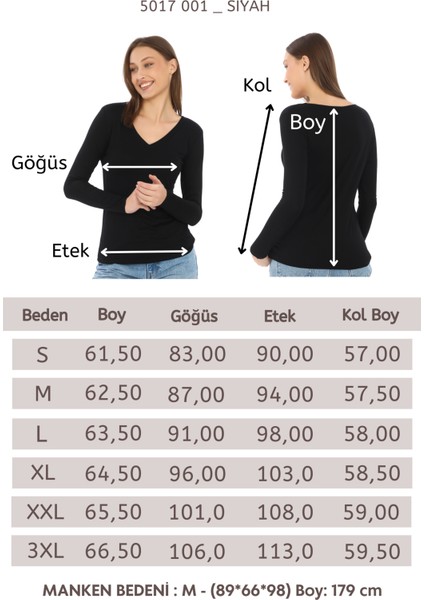 Yumuşak, Rahat ve Şık Viskon V Yaka Tişört-Siyah